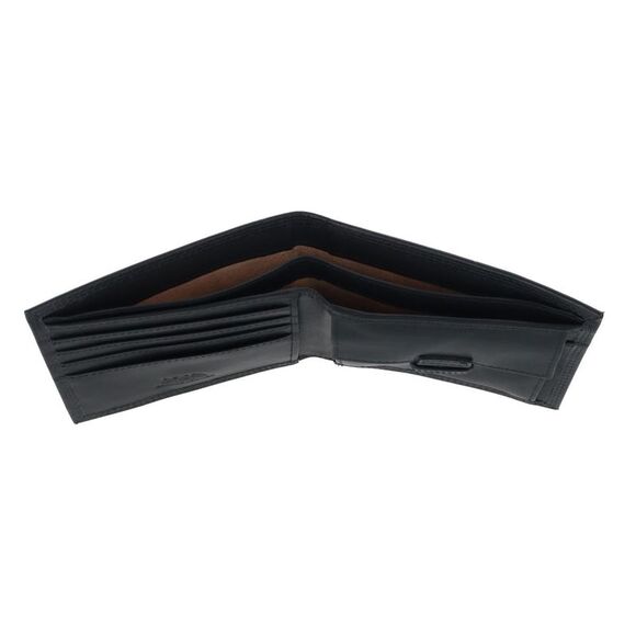 CTM Men's Pull Up Leather Bifold Wallet with Coin Pocket - Picture 4 of 5